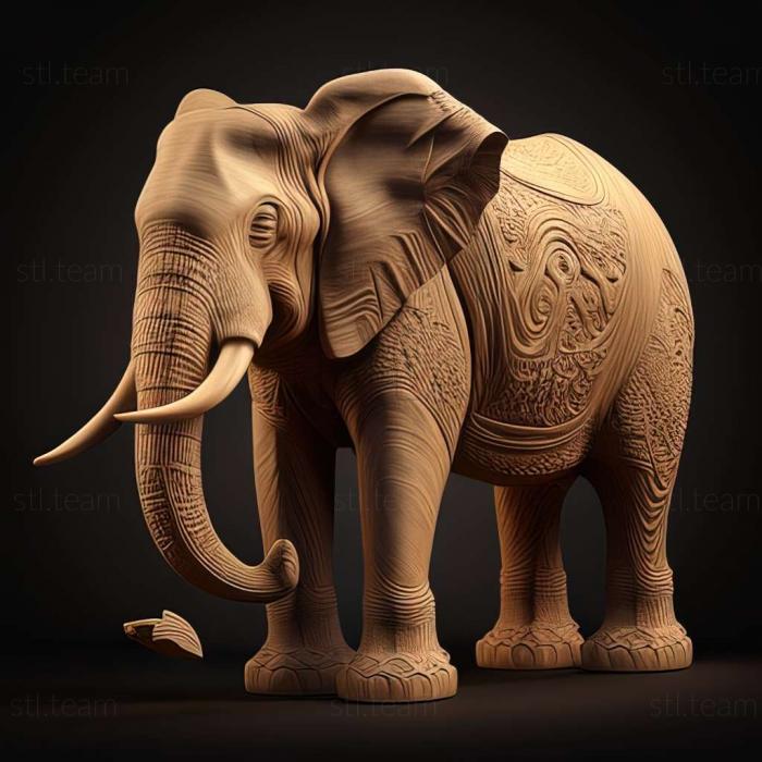 3D модель Elephas maximus indicus (STL)